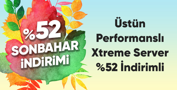 Yüksek Performanslı Xtreme Server %52 İndirimli!