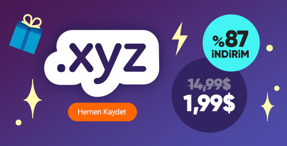 1,99$'a .XYZ domain kaydedin!