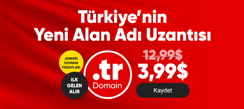 Türkiye'nin Yeni Uzantısı .TR Alan Adına Sahip Olun!